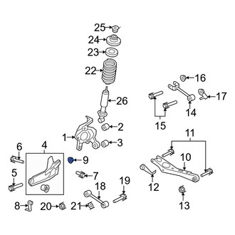 Mercury OE - Suspension Trailing Arm Nut