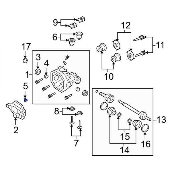 Mercury OE 2L1Z4022AA Rear Differential Vent Hose