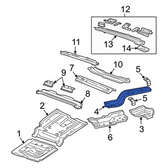 Mercury OE - Rear Right Floor Side Rail