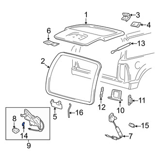 Mercury OE - Rear Liftgate Latch Release Switch