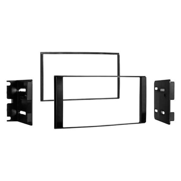 Metra® - Double DIN Black Stereo Dash Kit with Optional Storage Pocket and Brackets