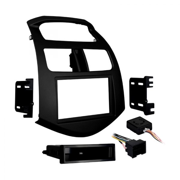 Metra® - Double DIN Matte Black Stereo Dash Kit with Interface Adapter