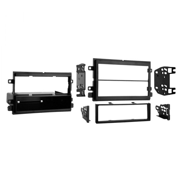 Metra® - Double DIN Black Stereo Dash Kit with Snap-In ISO Support System