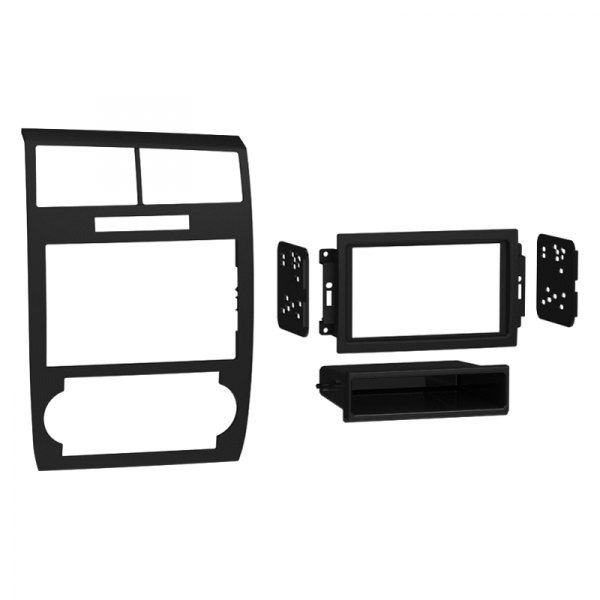 Metra® - Double DIN Matte Black Stereo Dash Kit with Trim Panel