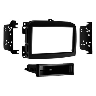 Metra® - Double DIN Matte Black Stereo Dash Kit with Optional Storage Pocket