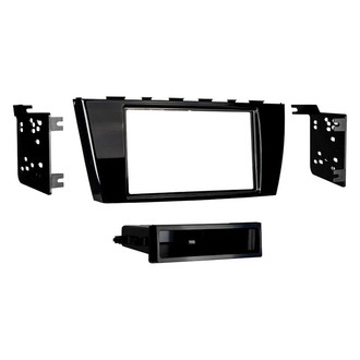 Metra® - Double DIN Gloss Gray Stereo Dash Kit with Optional Storage Pocket