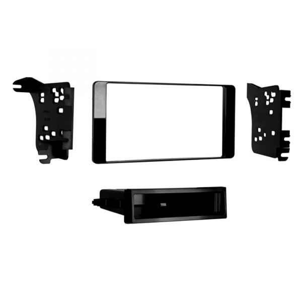 Metra® - Double DIN Gloss Charcoal Stereo Dash Kit with Optional Storage Pocket