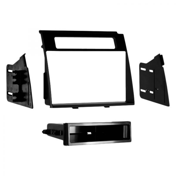 Metra® - Double DIN Matte Black Stereo Dash Kit with Optional Storage Pocket