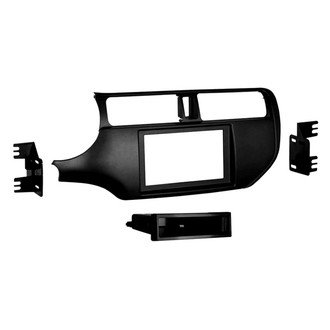 Metra® - Double DIN Matte Black Stereo Dash Kit with Optional Storage Pocket