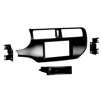 Metra® - Double DIN Gloss Black Stereo Dash Kit with Optional Storage Pocket