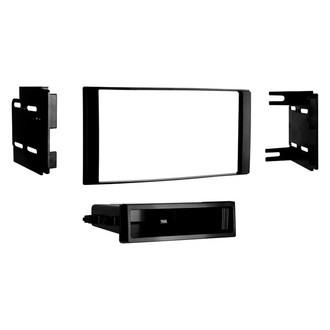Metra® - Double DIN Matte Black Stereo Dash Kit with Optional Storage Pocket