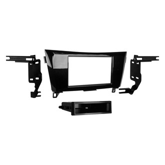 Metra® - Double DIN Gloss Black Stereo Dash Kit with Optional Storage Pocket