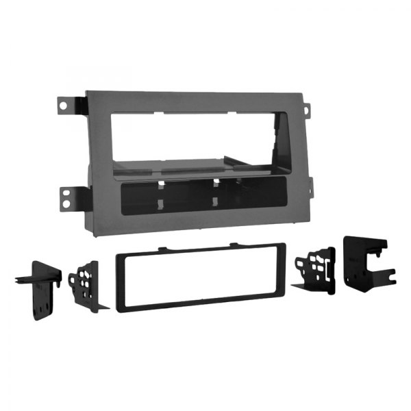 Metra® - Double DIN Charcoal Gray Stereo Dash Kit with Optional Storage Pocket