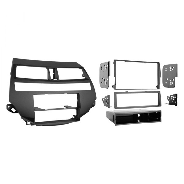 Metra® - Double DIN Charcoal Gray Stereo Dash Kit with Optional Storage Pocket