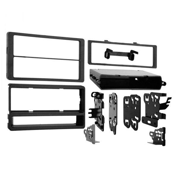 Metra® - Double DIN Black Stereo Dash Kit with Faceplate, Pocket and Spacers