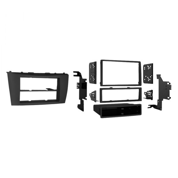 Metra® - Double DIN Silver Stereo Dash Kit with Optional Storage Pocket