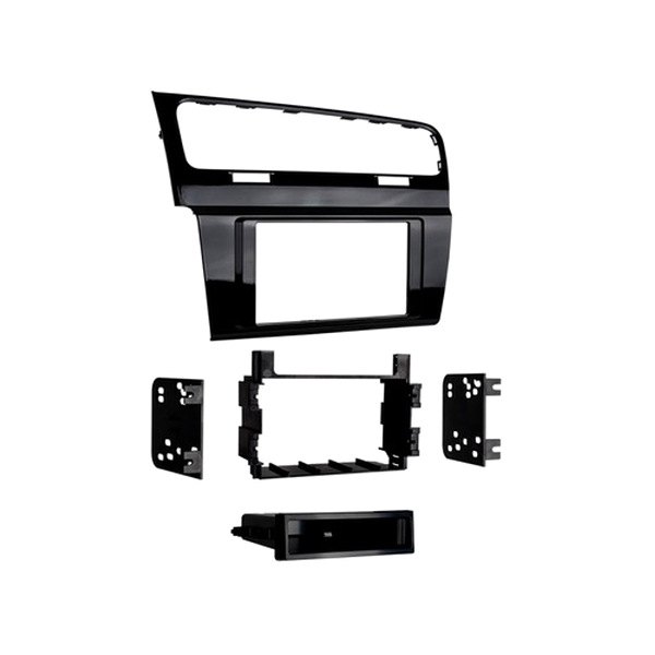 Metra® - Double DIN Black Stereo Dash Kit with Brackets