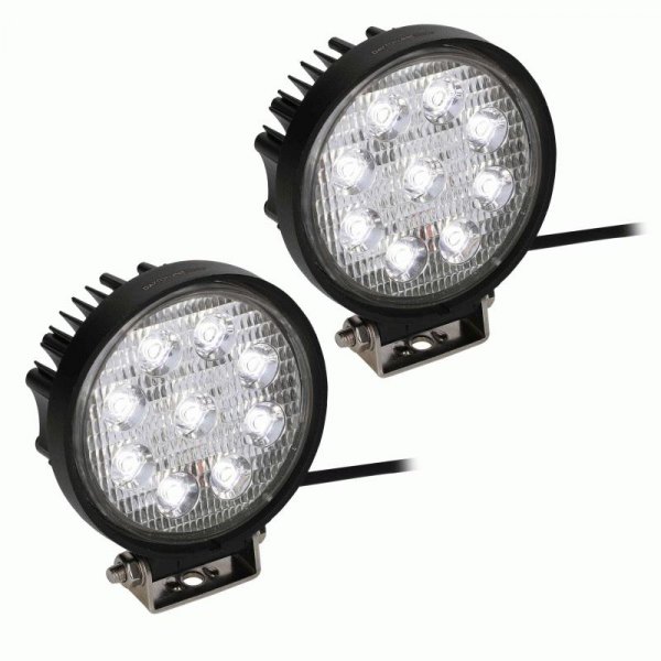 Metra® - 4.3" 2x54W Round Flood Beam LED Lights