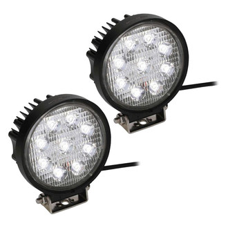Metra® - 4.3" 2x54W Round Flood Beam LED Lights