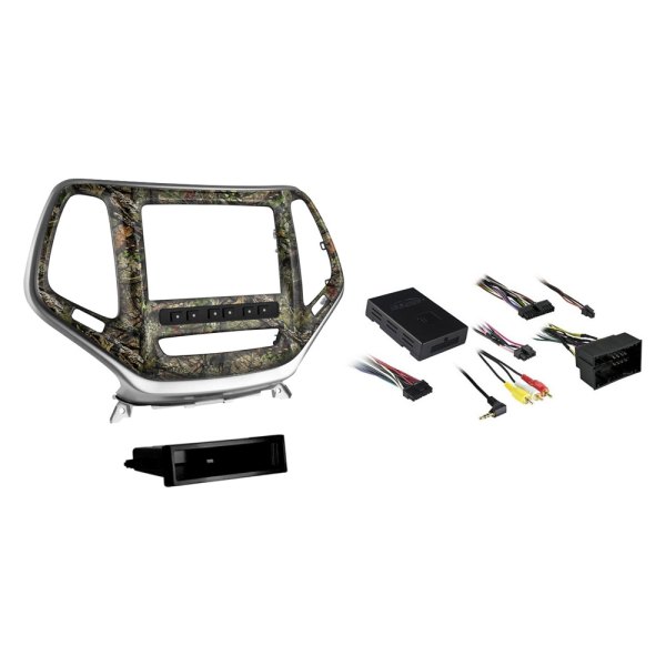 Metra® - Double DIN Mossy Oak Stereo Dash Kit with Silver Trim