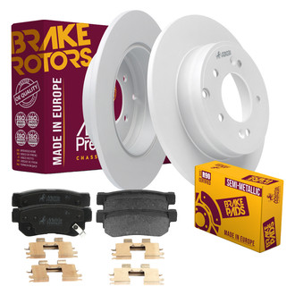 Metrix Premium Chassis Parts® - 1-Piece Plain Rear Brake Kit