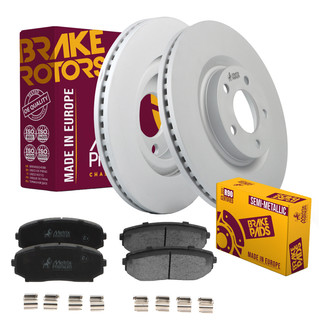 Metrix Premium Chassis Parts® - 1-Piece Plain Front Brake Kit