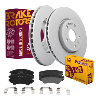 Metrix Premium Chassis Parts® - 1-Piece Plain Front Brake Kit
