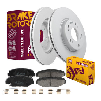 Metrix Premium Chassis Parts® - 1-Piece Plain Front Brake Kit