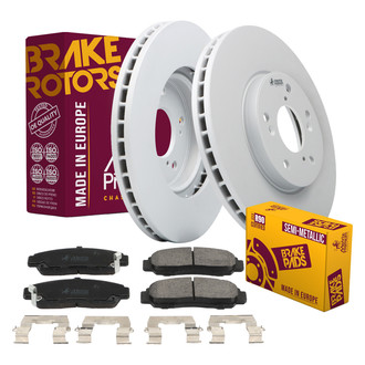 Metrix Premium Chassis Parts® - 1-Piece Plain Front Brake Kit