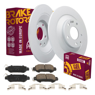 Metrix Premium Chassis Parts® - 1-Piece Plain Rear Brake Kit