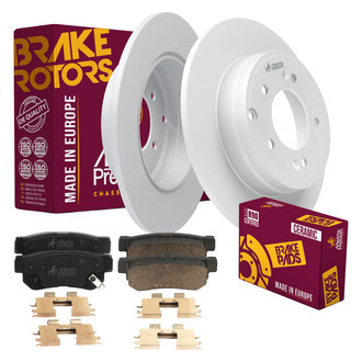 Metrix Premium Chassis Parts® - 1-Piece Plain Rear Brake Kit