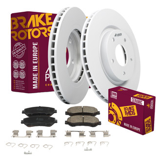 Metrix Premium Chassis Parts® - 1-Piece Plain Front Brake Kit