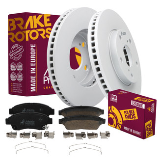 Metrix Premium Chassis Parts® - 1-Piece Plain Front Brake Kit