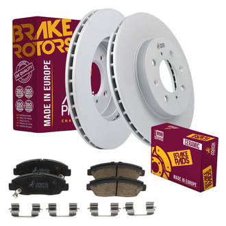 Metrix Premium Chassis Parts® - 1-Piece Plain Front Brake Kit