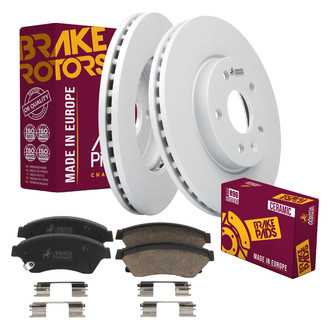 Metrix Premium Chassis Parts® - 1-Piece Plain Front Brake Kit