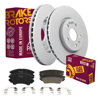 Metrix Premium Chassis Parts® - 1-Piece Plain Front Brake Kit