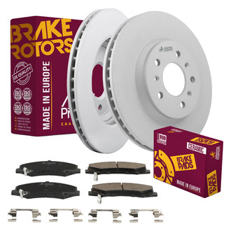 Metrix Premium Chassis Parts® - 1-Piece Plain Front Brake Kit