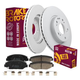 Metrix Premium Chassis Parts® - 1-Piece Plain Front Brake Kit