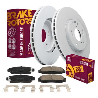 Metrix Premium Chassis Parts® - 1-Piece Plain Front Brake Kit