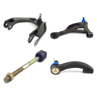 Mevotech® - Supreme™ Front Driver Side Lower and Upper Control Arm with Ball Joint and Tie Rod End Kit
