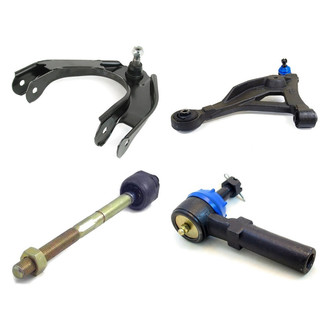 Mevotech® - Supreme™ Front Driver Side Lower and Upper Control Arm with Ball Joint and Tie Rod End Kit