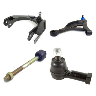 Mevotech® - Supreme™ Front Driver Side Lower and Upper Control Arm with Ball Joint and Tie Rod End Kit