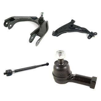 Mevotech® - Supreme™ Front Driver Side Lower and Upper Control Arm with Ball Joint and Tie Rod End Kit