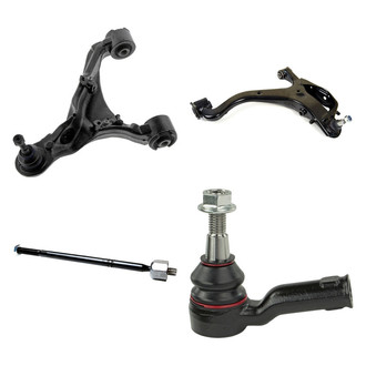 Mevotech® - Supreme™ Front Driver Side Lower and Upper Control Arm with Ball Joint and Tie Rod End Kit