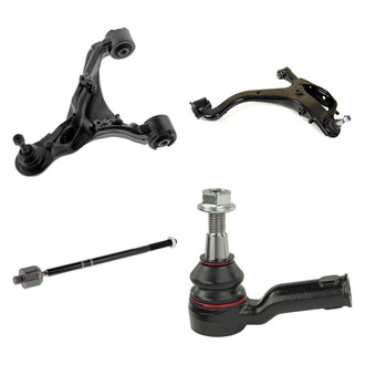 Mevotech® - Supreme™ Front Driver Side Lower and Upper Control Arm with Ball Joint and Tie Rod End Kit