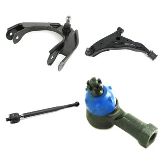 Mevotech® - Supreme™ Front Driver Side Lower and Upper Control Arm with Ball Joint and Tie Rod End Kit