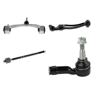 Mevotech® - Supreme™ Front Driver Side Lower and Upper Control Arm with Ball Joint and Tie Rod End Kit