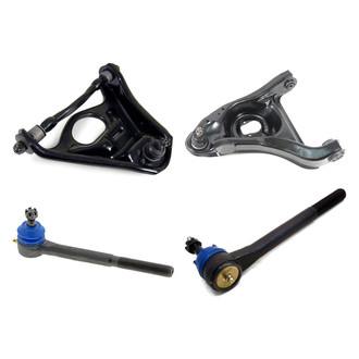 Mevotech® - Supreme™ Front Driver Side Lower and Upper Control Arm with Ball Joint and Tie Rod End Kit