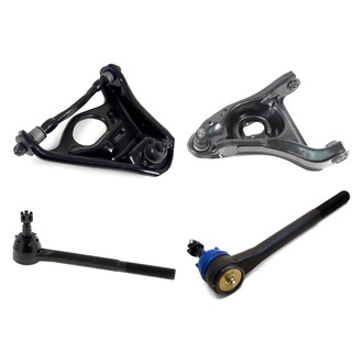 Mevotech® - Supreme™ Front Driver Side Lower and Upper Control Arm with Ball Joint and Tie Rod End Kit