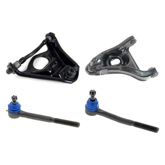 Mevotech® - Supreme™ Front Driver Side Lower and Upper Control Arm with Ball Joint and Tie Rod End Kit